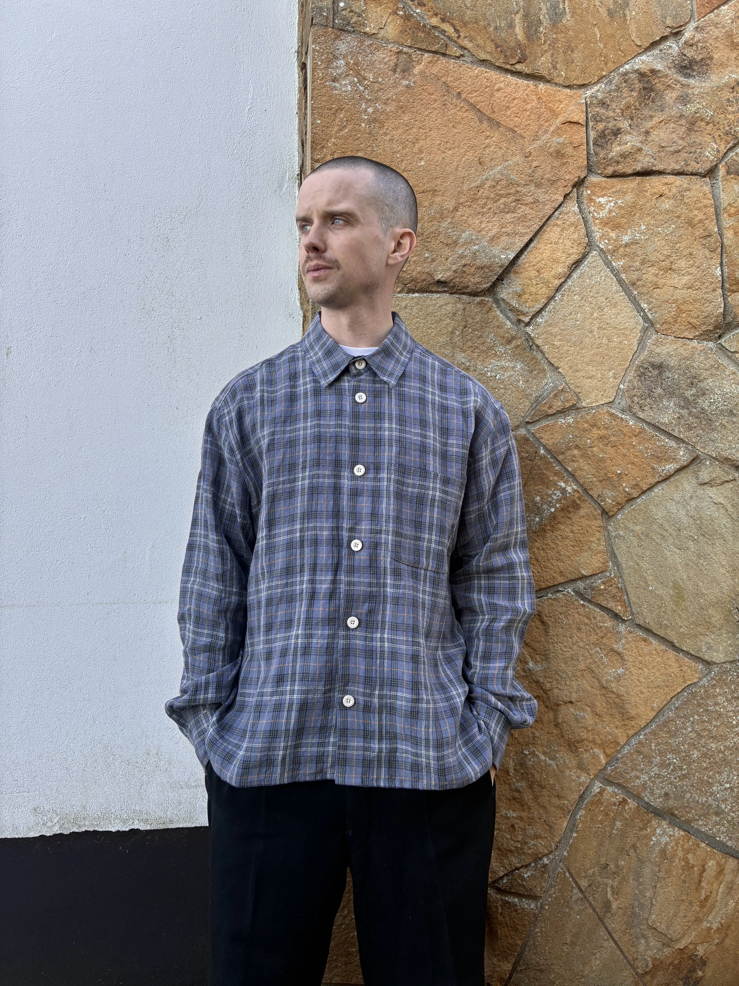 Conkers Field Shirt Charcoal | Menswear — Nubes Shop